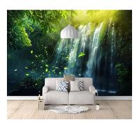 SPECUFX Giant Self-adhesive Wallpaper Photo 3D Wall Mural Landscape: Mountain, Waterfall, Tree, Nature 100x70cm for Living Room TV Background Home Decoration Floral Card
