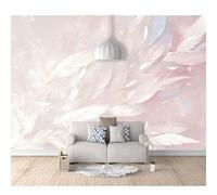 SPECUFX Giant Self-adhesive Wallpaper Photo 3D Wall Mural Romantic silver feathers 100x70cm for Living Room TV Background Home Decoration Floral Card