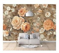 SPECUFX Giant Self-adhesive Wallpaper Photo 3D Wall Mural Vintage floral grey 100x70cm for Living Room TV Background Home Decoration Floral Card
