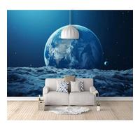 SPECUFX Hd Print Mural Self-adhesive Wallpaper Science fiction universe earth blue 100x70cm Large Size Photo Wall Decor Picture 3D Living Room The for Bedroom border