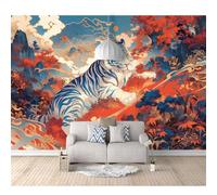 SPECUFX Hd Print Mural Self-adhesive Wallpaper Tiger Painted animals 100x70cm Large Size Photo Wall Decor Picture 3D Living Room The for Bedroom border
