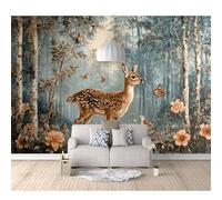 SPECUFX Home Decor Art Murals Custom 3D Photo Self-adhesive Wallpaper Animals of the forest Deer 100x70cm Room Bedroom Wall Painting Living Mural for Wallcoverings