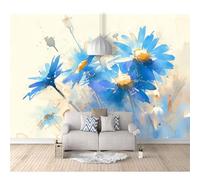 SPECUFX Home Decor Art Murals Custom 3D Photo Self-adhesive Wallpaper Landscape oil painting blue beige flowers 100x70cm Room Bedroom Wall Painting Living Mural for Wallcoverings