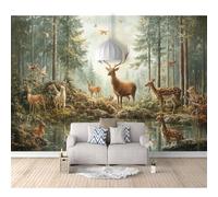 SPECUFX Mural Custom Photo Wallpapers 3D Animals of the forest Deer 100x70cm Wall Paper Murals Living Room Tv Sofa Bedroom Study Decor Self-adhesive Wallpaper Photos