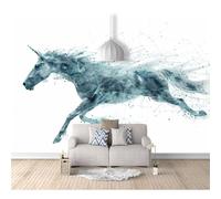 SPECUFX Mural Panoramic 3D Self-adhesive Wallpaper Abstract watercolor animal horse geometry 100x70cm Living Room Bedroom Tv Background Wall Hd Printing Custom Tapestry Photo Poster