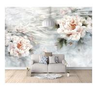 SPECUFX Mural Panoramic 3D Self-adhesive Wallpaper Flower water wavy peony 100x70cm Living Room Bedroom Tv Background Wall Hd Printing Custom Tapestry Photo Poster