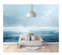 SPECUFX Mural Panoramic 3D Self-adhesive Wallpaper Hand-painted simple oil painting blue-gray 100x70cm Living Room Bedroom Tv Background Wall Hd Printing Custom Tapestry Photo Poster