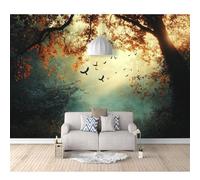 SPECUFX Mural Self-adhesive Wallpaper 3D Birds in the woods 100x70cm Photo Modern Living Room Wall Background Tv Sofa Study Home Decoration