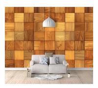SPECUFX Mural Self-adhesive Wallpaper Photo Home Custom 3D Plaid wood grain geometry 100x70cm Living Room Tv Background Wall Waterproof Painting Posters