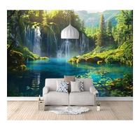 SPECUFX Mural Self-adhesive Wallpaper Photo Poster Wall Decoration Hd Print Landscape: Mountain, Waterfall, Tree, Nature 100x70cm Background Painting Panorama 3D