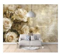 SPECUFX Mural Self-adhesive Wallpaper Photo Poster Wall Decoration Hd Print Vintage rose floral text 100x70cm Background Painting Panorama 3D