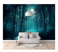 SPECUFX Murals Photo Self-adhesive Wallpaper Forest night view moon tree 100x70cm 3D Bedroom Wall Sticker Poster Picture Gift Decoration For Living Room Office
