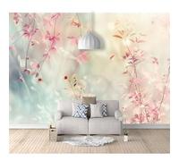 SPECUFX Murals Photo Self-adhesive Wallpaper Vine man, leaf flower pink 100x70cm 3D Mural Wall Art Poster Picture Boy Girl Bedroom Gift Decoration Stickers