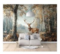 SPECUFX Peel and Stick Wallpaper - Animals of the forest Deer Waterproof Wall Decor for Diy Enthusiasts - Multiple Sizes & Custom Options Pvc Material Durability for Living Rooms, Kitchens, Bathrooms