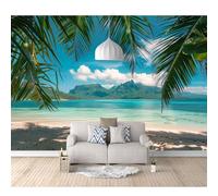 SPECUFX Photo Murals 3D Design Self-adhesive Wallpaper Landscape, beach, foliage, nature 100x70cm Living Room The Wall for Bedroom Mural border