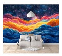 SPECUFX Photo Self-adhesive Wallpaper 3D Abstract colorful galactic clouds 100x70cm Wall Mural Murals Art Modern Print Abstract Bedroom Living Room Decoration