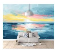 SPECUFX Photo Self-adhesive Wallpaper 3D Mural for Walls Abstract oil painting in bright blue colors 100x70cm Wall Paper Home Decor Non-Woven Living Room Bedroom