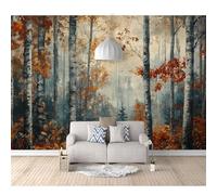 SPECUFX Photo Self-adhesive Wallpaper Autumn forest landscape 100x70cm Mural Picture Murals 3D Living Room The Wall for Bedroom Border