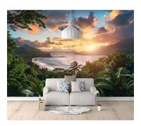SPECUFX Photo Self-adhesive Wallpaper Coast, forests, mountains, trees, natural landscapes 100x70cm Mural Picture Murals 3D Paste Living Room The Wall For Bedroom Border