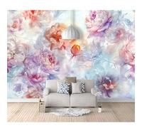 SPECUFX Photo Self-adhesive Wallpaper Colorful floral peony watercolor 100x70cm Bedroom Sofa Tv Backdrop 3D Murals Living Room The Wall For Effect Mural