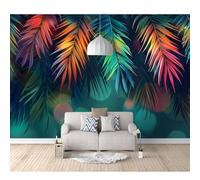 SPECUFX Photo Self-adhesive Wallpaper Colorful foliage plants green 100x70cm Bedroom Sofa Tv Backdrop 3D Murals Living Room The Wall For Effect Mural