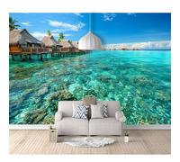 SPECUFX Photo Self-adhesive Wallpaper Cottage with a view over the sea 100x70cm Bedroom Sofa Tv Backdrop 3D Murals Living Room The Wall For Effect Mural