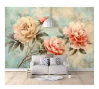 SPECUFX Photo Self-adhesive Wallpaper flower pink peony 100x70cm Pattern Mural Picture Murals 3D Living Room The Wall for Bedroom Border