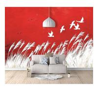 SPECUFX Photo Self-adhesive Wallpaper Minimalist watercolor reed grass 100x70cm Bedroom Sofa Tv Backdrop 3D Murals Living Room The Wall For Effect Mural