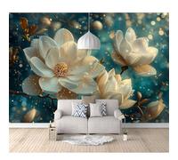 SPECUFX Photo Self-adhesive Wallpaper Mural 3D floral orchid blue 100x70cm Bar Office Living Restaurant Clothing Shop Corridor Hotel Wall Decoration Art Poster