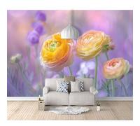 SPECUFX Photo Self-adhesive Wallpaper Mural 3D Flower Garden 100x70cm Wall Poster Tv Background Decorative Decal Art for Room Living Bedroom Restaurant Office