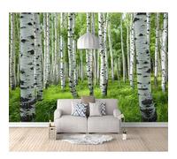 SPECUFX Photo Self-adhesive Wallpaper Mural 3D Forest birch trees 100x70cm Bar Office Living Restaurant Clothing Shop Corridor Hotel Wall Decoration Art Poster