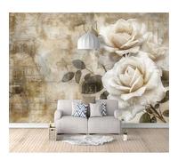 SPECUFX Photo Self-adhesive Wallpaper Mural 3D Vintage rose floral text 100x70cm Bar Office Living Restaurant Clothing Shop Corridor Hotel Wall Decoration Art Poster