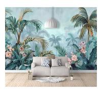SPECUFX Photo Self-adhesive Wallpaper Mural 3D Vintage tropical plant banana leaf flowers 100x70cm Bar Office Living Restaurant Clothing Shop Corridor Hotel Wall Decoration Art Poster