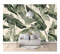 SPECUFX Photo Self-adhesive Wallpaper Mural 3D Vintage watercolor leaves gray-green 100x70cm Bar Office Living Restaurant Clothing Shop Corridor Hotel Wall Decoration Art Poster