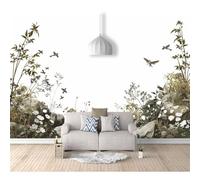 SPECUFX Photo Self-adhesive Wallpaper Simple flowers, birds, plants, stones 100x70cm Bedroom Sofa Tv Backdrop 3D Murals Living Room The Wall For Effect Mural