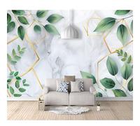 SPECUFX Photo Self-adhesive Wallpaper The green leaf marble is simple 100x70cm Bedroom Sofa Tv Backdrop 3D Murals Living Room The Wall For Effect Mural