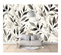 SPECUFX Photo Self-adhesive Wallpaper The leaves are black-white watercolor 100x70cm Mural Picture Murals 3D Paste Living Room The Wall For Bedroom Border