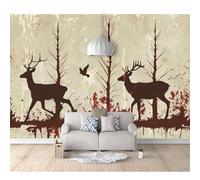 SPECUFX Photo Self-adhesive Wallpaper Vintage silhouette jungle deer 100x70cm Bedroom Sofa Tv Backdrop 3D Murals Living Room The Wall For Effect Mural