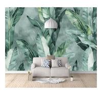 SPECUFX Photo Self-adhesive Wallpaper Watercolor tropical plant banana leaf green 100x70cm Mural Picture Murals 3D Paste Living Room The Wall For Bedroom Border