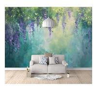 SPECUFX Photo Self-adhesive Wallpaper Watercolor vines colorful floral leaves 100x70cm Pattern Mural Picture Murals 3D Living Room The Wall for Bedroom Border