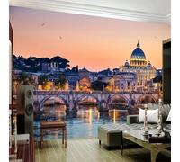 SPECUFX Photo Wallpaper 3D Effect Sunset City Landscape 3D Wallpaper Art Poster Living Room Children's Room TV Background Wall Decoration Wall Pictures 100x70cm