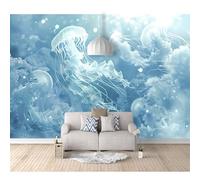 SPECUFX Room Self-adhesive Wallpaper Girl Bedroom Fantasy watercolor jellyfish in the sky 100x70cm Boy Custom 3D Living The Wall for bedroom