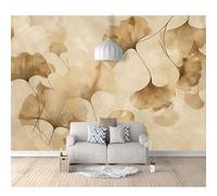 SPECUFX Room Self-adhesive Wallpaper Girl Bedroom Vintage ginkgo biloba beige 100x70cm Boy Custom 3D Living The Wall for bedroom
