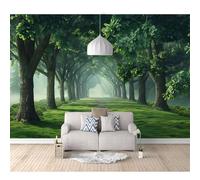 SPECUFX Self-adhesive Wallpaper 3D Large Wall Murals Painted Optical illusion of forest passage green 100x70cm Sticker For Adults Room Picture Art Decor Paintings Living Bedroom Posters