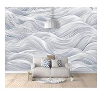 SPECUFX Self-adhesive Wallpaper 3D Mural Paper Bedroom Wall Decorative Abstract curve texture white 100x70cm Living Room for Photo Art