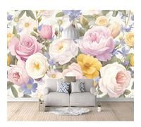 SPECUFX Self-adhesive Wallpaper 3D Papers Vintage floral peony white 100x70cm Home Decor Paper Mural Wallpapers for Living Room Bedroom Walls Wall Photo