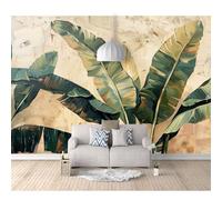 SPECUFX Self-adhesive Wallpaper 3D Papers Vintage tropical plant banana leaf green 100x70cm Home Decor Paper Mural Wallpapers for Living Room Bedroom Walls Wall Photo