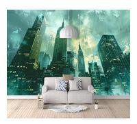 SPECUFX Self-adhesive Wallpaper 3D Papers Vintage watercolor city architecture landscape 100x70cm Home Decor Paper Mural Wallpapers for Living Room Bedroom Walls Wall Photo