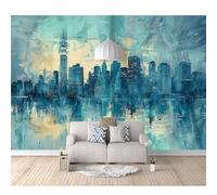 SPECUFX Self-adhesive Wallpaper 3D Photo Abstract oil painting modern city night scene 100x70cm Mural Kitchen Bedroom Wall Living Room The for Office Dining