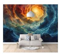 SPECUFX Self-adhesive Wallpaper 3D Photo Abstract swirl multicolored clouds 100x70cm Mural Kitchen Bedroom Wall Living Room The for Office Dining